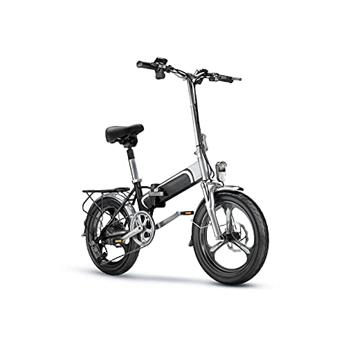 Vélos électriques : KOWM zxc Vélos pour hommes Vélo électrique 400 W 48 V10 Ah Batterie au lithium 50, 8 cm Vélo électrique pliable en alliage d'aluminium Vélo électrique (couleur : gris)