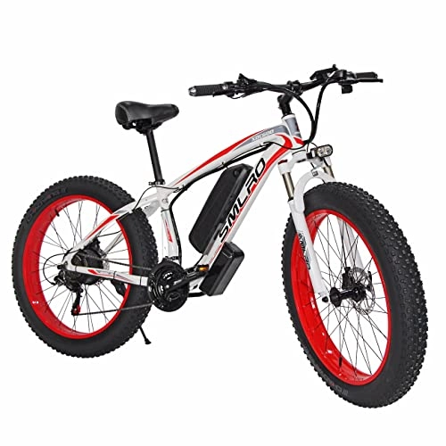 Vélos électriques : KXY Vélos électriques, vélos de Montagne électrique, vélos électriques de Pneu Gras 26 Pouces, vélos de Course pour Hommes et Femmes Red