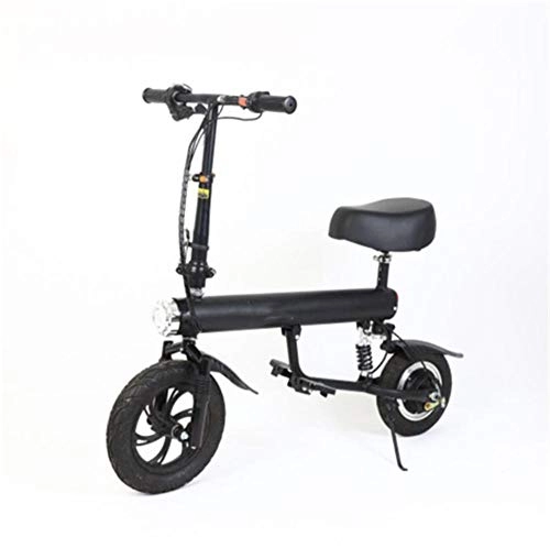 Vélos électriques : LaKoos Vélo électrique pliable de 30, 5 cm avec phare LED pour adulte - Moteur sans balais silencieux de 350 W - Batterie 36 V 9 Ah - Noir
