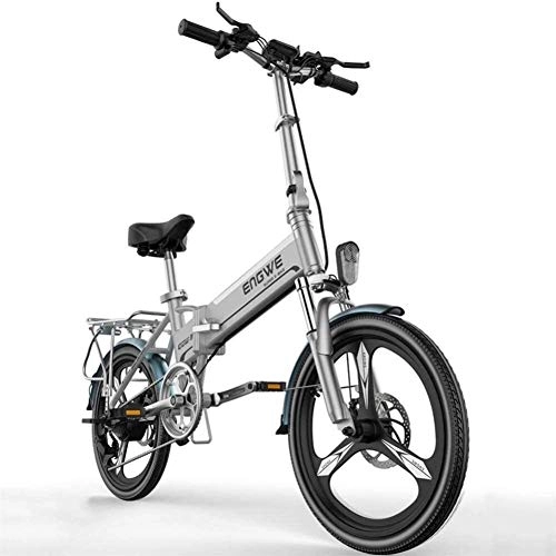 Vélos électriques : Lamyanran Vélo électrique Pliable Adulte 20 Pouces Pliable électrique léger Commuter vélo Ebike avec 48V Amovible au Lithium USB Port de Recharge for Adultes Vélos électriques