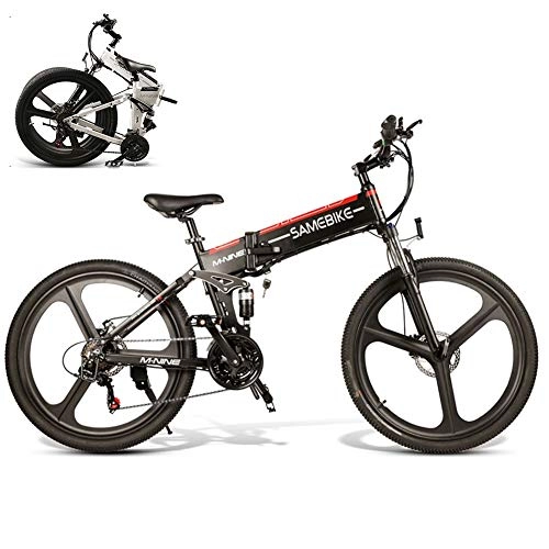 Vélos électriques : LCLLXB SIMEBIKE Vélos électriques pour Adultes, en Alliage de magnésium eBikes Vélos Tout Terrain, Vélo Électrique Pliant pour Adulte Femme / Homme, Black
