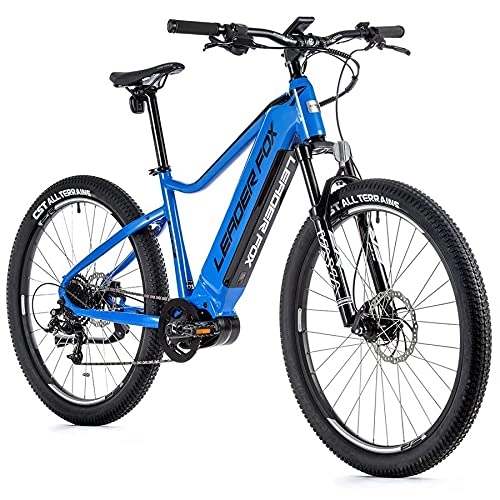 Vélos électriques : Leader Fox Swan Gent E Bike VTT Pedelec RH50 Bleu Noir 27, 5