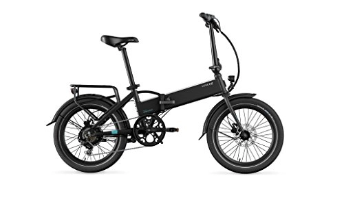 Vélos électriques : Legend Monza Vélo Électrique Pliant Smart eBike Roues de 20 Pouces, Freins Disque Hydraulique, Batterie 36V 14Ah Panasonic (504Wh), Noir Onyx