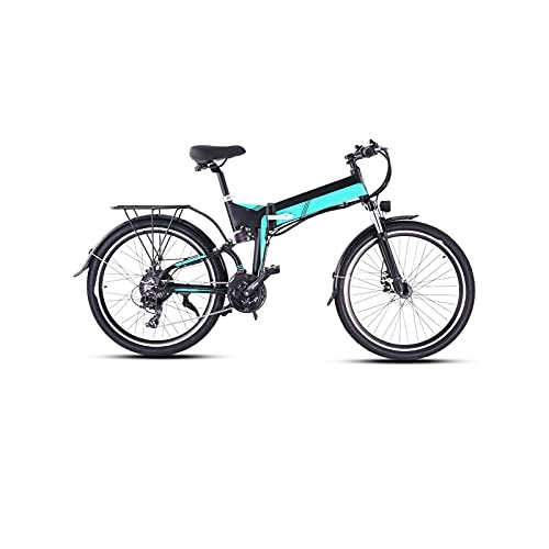 Vélos électriques : Liangsujian Vélo électrique, vélo électrique 4 8V500W Vélo de Montagne électrique 12. 8AH Batterie au Lithium Vélo électrique (Color : Blue-, Size : 350W)