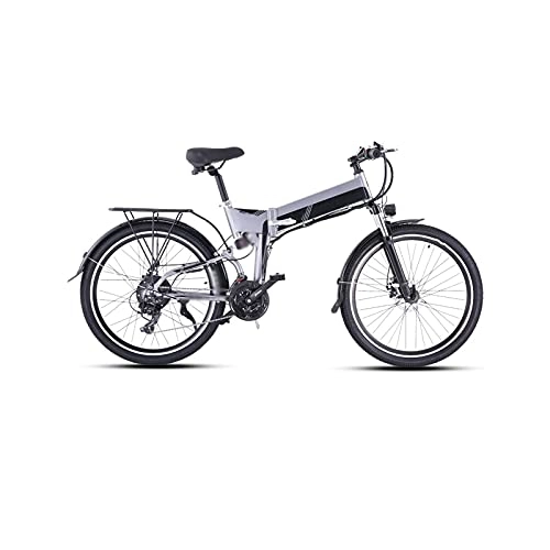 Vélos électriques : Liangsujian Vélo électrique, vélo électrique 4 8V500W Vélo de Montagne électrique 12. 8AH Batterie au Lithium Vélo électrique (Color : Gray, Size : 500W)
