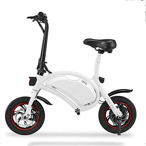 Vélos électriques : LILIJIA Vélos électriques Pliables pour Adultes, Vélo électrique Ebike en Alliage D'aluminium 350W 36W / 7.5Ah Batterie Au Lithium-ION Haute Capacité Vélo De Montagne / Commute Ebike, Blanc