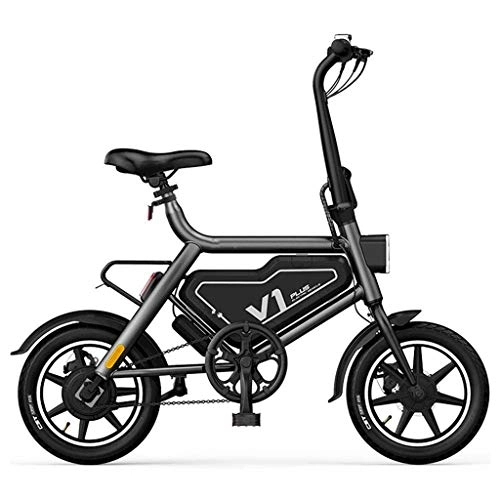 Vélos électriques : LiRongPing Portable lectrique Pliant Cyclomoteur Vlo Vitesse maximale 25 kmh Intelligent vlo extrieur vlo for Scooter lectrique (Color : Black)
