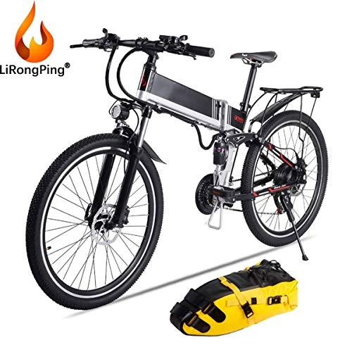 Vélos électriques : LiRongPing Vlo lectrique Lger pour Adulte, Batterie 36V 10Ah, Moteur Grande Vitesse 350W, Vlo lectrique E-Bike pour Le Travail, Vlo De Voyage en Plein Air