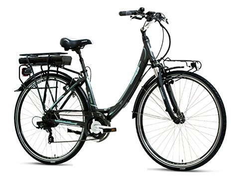 Vélos électriques : LOMBARDO Vlo lectrique 28e-bike Torino Sport 7V Anthracite / Acquatic mesure 17