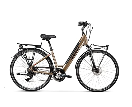 Vélos électriques : Lombardo Vélo électrique 28 Traîner marron noir Shimano H44