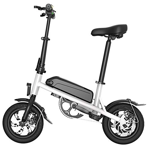 Vélos électriques : LTLSF Mini Bicyclette Électrique Pliante, Scooter de Loisirs de Tricycle D'alliage D'aluminium de Bicyclette Électrique Imperméable Portatif Adulte de Vélo, 60-100Km, C
