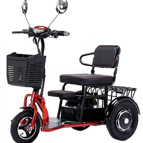 Vélos électriques : Lyccxaxew Tricycles électriques domestiques, vélos électriques à Double Absorption des Chocs Tricycles électriques, cyclomoteurs électriques pour Les Personnes âgées Voiture à Batterie