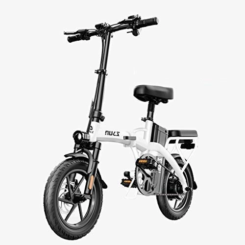 Vélos électriques : LZMXMYS Vlo lectrique, vlo lectrique Adultes, Urban Commuter Pliant E-vlo, Vitesse Maximum 25 km / h, 14 Pouces Super-lgers, 48V 24Ah Amovible de Charge de la Batterie au Lithium, Unisexe vlos