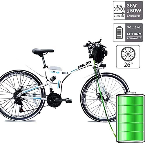 Vélos électriques : Macro vélo électrique en 2020 VTT Pliable, Batterie Lithium 36V 8Ah / 10AH / 15AH pneus de vélo électriques 26 Ebike avec 350W Moteur sans balais et la Vitesse 21, 36V 350W15AH