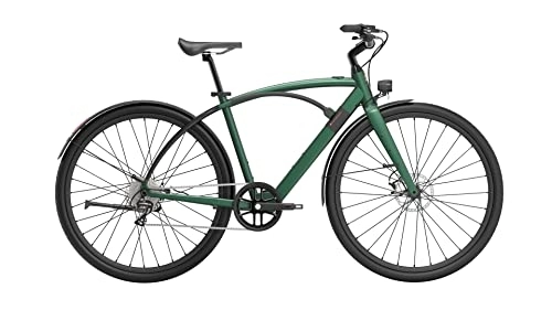 Vélos électriques : MILANOBIKE SONDER City Vélo électrique léger e-Bike 3 vitesses avec FRAMEBLOCK, Taille M / L, Vert