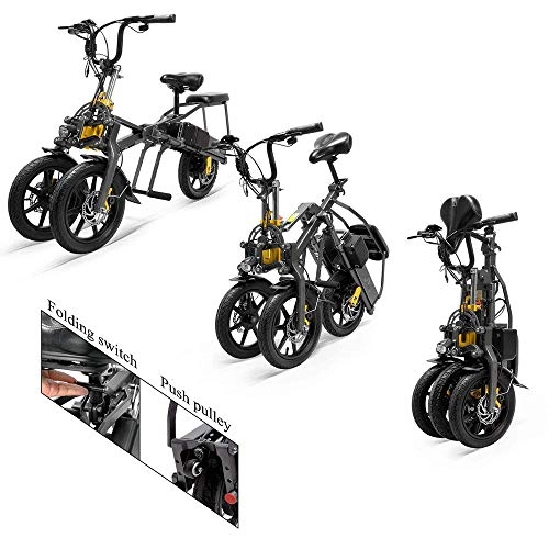 Vélos électriques : MJLXY Vélo Électrique Pliable 350W 48V 15, 6 ah Vélo Électrique Assistance a La Pédale Lithium Batterie Hydraulique Disque Les Freins pour Adultes