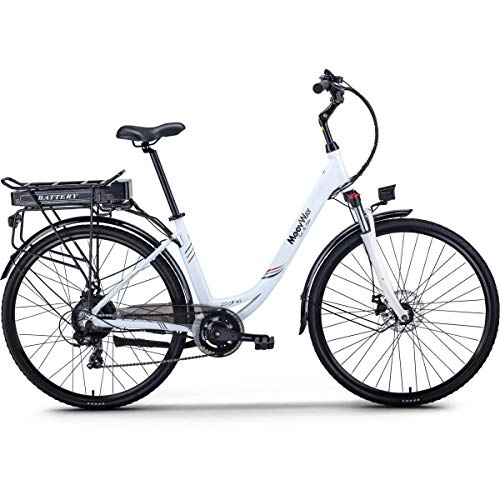 Vélos électriques : MoovWay Vélo hollandais à Assistance électrique 28' 250W E-Street - Blanc