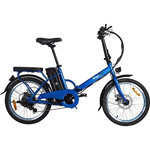 Vélos électriques : MoovWay Vélo à Assistance électrique Pliable 20' 250W Urban - Bleu