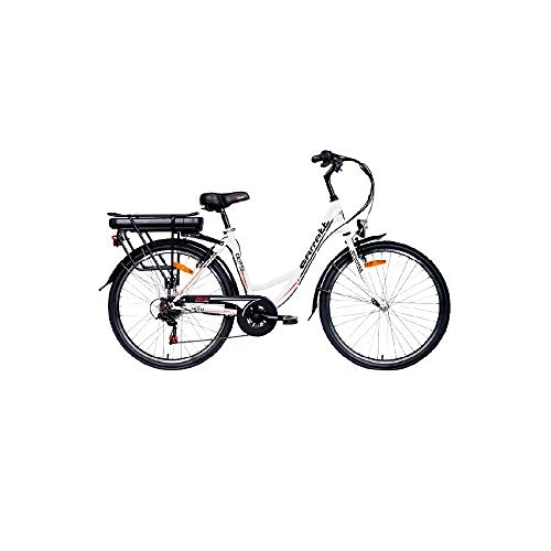 Vélos électriques : Motodak Velo Electrique carratt calipso Blanc 6v 36v 10.4ah Moteur Roue Arriere