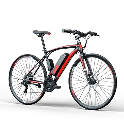 Vélos électriques : NYPB Vélo Electrique 27.5"", vélos Électriques 36V 250W Batterie au Lithium de Grande Capacité Ville léger Vélo Aapté aux Sports de Cyclisme, Black Red, Endurance 40km