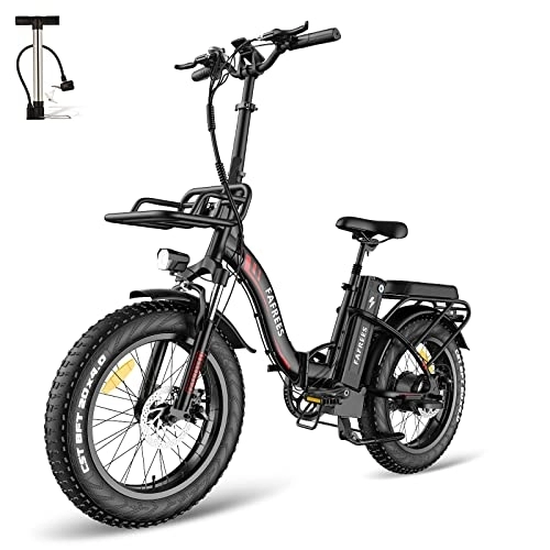 Vélos électriques : Officiel] Fafrees F20 Max Fatbike Ebike Vélo Pliant 20" avec Batterie 48 V 18 AH, VTT pour Homme, Feux de freinage Shimano 7S 54 N.m, vélo électrique pour Femme, vélo électrique Pliable 150 kg