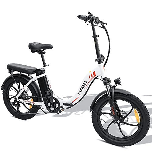 Vélos électriques : Officiel ] Fatbike F20 E Bike 36 V / 15 Ah 3, 0 pouces Fat Tire Batterie VTT 20 pouces pour homme et femme 250 W Shimano 7S jusqu'à 25 km / h, vélo électrique pliable jusqu'à 90-120 km
