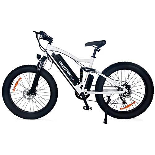 Vélos électriques : Onesport Vélo Electrique Ebike VTT: Vélo de Montagne à Gros pneus de 26 Pouces Fourche Absorbé Les Chocs 250w Vélo Assisté Electrique 48v Vélos Electriques pour Adultes