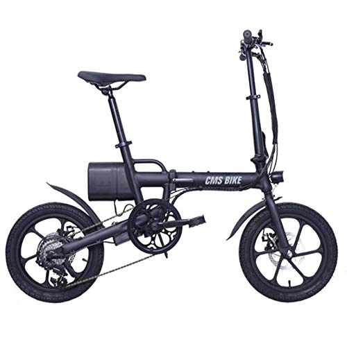 Vélos électriques : ONLYU Électrique Pliant Vélo pour Adultes, 16 Pouces Vélos Électriques avec Batterie 36V 7.8Ah, Ultra-Léger Scooter Portable Mobility en Alliage D'aluminium Pliable avec 6 Vitesses À Vélo, Noir