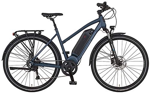 Vélos électriques : Prophete ENTDECKER 21.EMT.10 Trekking E-Bike 28" AEG EcoDrive Vélo électrique. Femme, Bleu foncé Mat, Hauteur de Cadre : 50 cm