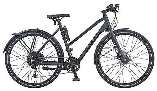 Vélos électriques : Prophete URBANICER 21.Emu.10 City E-Bike 28" AEG EasyDrive Mini Vélo électrique. Femme, Noir Mat, Hauteur de Cadre : 52 cm