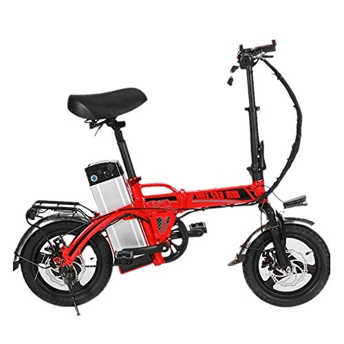 Vélos électriques : Scooter électrique Pliant Génération en Alliage D'aluminium De Batterie De Vélo De Lithium Alliant L'équilibre Scooter De Voyage De Voiture 20A Environ 75KM Red 110CM*120CM*62CM