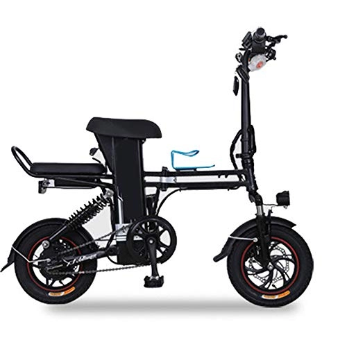 Vélos électriques : SHENXX Vélo Électrique Pliant, Léger et Imperméable, 48V 20Ah Batterie au Lithium de Grande Capacité, Jusqu'à 25 km / h, Noir