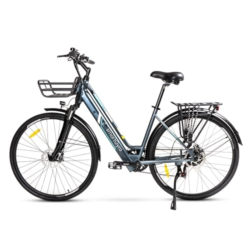Vélos électriques : SMARTGYRO EBIKE Sunset Titanium Bicicleta eléctrica Adultos Unisex, Gris, L