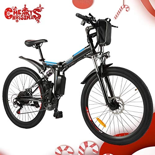 Vélos électriques : Speedrid Vélo de Montagne Pliable pour vélo électrique, 26 / 20 pneus Vélo électrique pour vélo Ebike avec Moteur sans Balai de 250 W et Batterie au Lithium 36V 8Ah Shimano 21 / 7 Vitesses