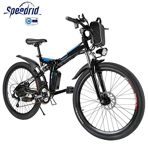 Vélos électriques : Speedrid Vélo Électrique Pliant, Vélo de Montagne 26.5" Vélo à Assistance Électrique pour Adulte avec Moteur Haute Vitesse 250W et Batterie au Lithium 36V 8Ah, Professionnel 21 Vitesses
