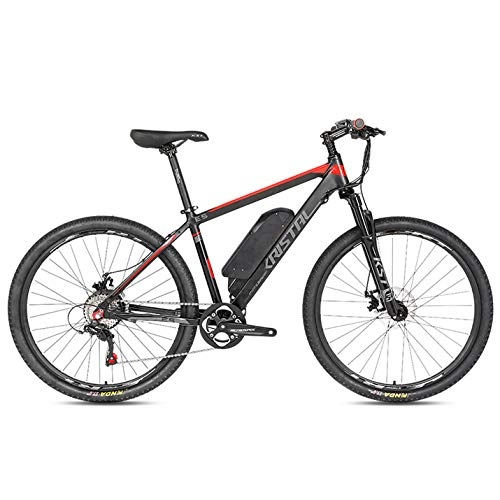 Vélos électriques : SYXZ Vélo électrique 27, 5", Batterie au Lithium 36V 12.8A, avec Frein à Disque Double et Compteur LCD, vélos Ebikes, pour Faire du vélo en Plein air et Se déplacer, Noir