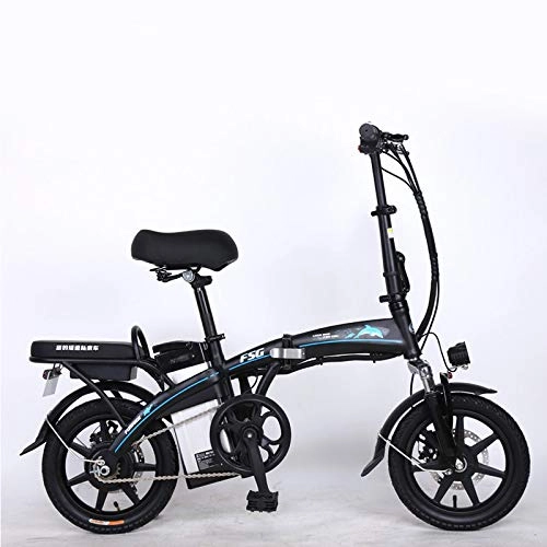 Vélos électriques : Tang Vlo lectrique Pliable 14 Pouces, 35km / H, 250W VTT, Black, 15A