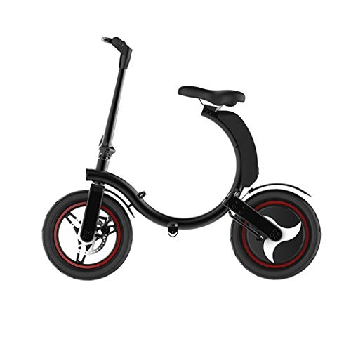 Vélos électriques : TB-Scooter Vélo Électrique de Ville Pliant, Jusqu'à 32 km / h, Noir Bike, Pneumatique de 14 Pouces Pneu, Batterie au Lithium 36V / 7.8Ah, Adulte Unisexe, avec écran LCD