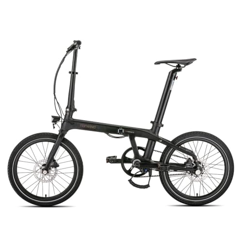 Vélos électriques : TEEWING T20 Vélo Électrique Pliable en Carbone Complet de 20 Pouces Léger avec Frein à Disque Hydraulique et Design Portable (36V 7Ah)