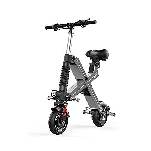 Vélos électriques : TINSAHW Scooter électrique personnalisé par Heure, Adulte Portable Pliable Mini Bike, Absorption Double Choc et Protection de l'environnement for en Alliage d'aluminium