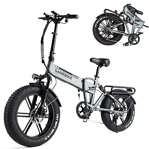 Vélos électriques : TOENIO Vélo électrique Vélo électrique Pliable avec Batterie Lithium-ION 48V 10Ah vélo de Montagne Vélo électrique à Gros pneus Portée maximale jusqu'à 35-90 km, Shimano 7 Vitesses, Weiß