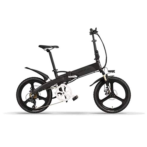 Vélos électriques : TX Batterie Au Lithium De Vélo Électrique Vélo Adulte Unisexe Pliable À Vitesse Variable De Taille Mini De 20 Pouces