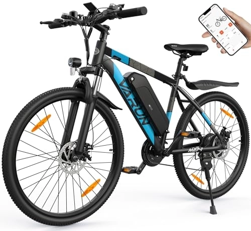 Vélos électriques : VARUN E Bike Vélo électrique pour Homme et Femme en Alliage d'aluminium 27, 5" avec Application 250 W 48 V 13 Ah Batterie Lithium-ION Amovible
