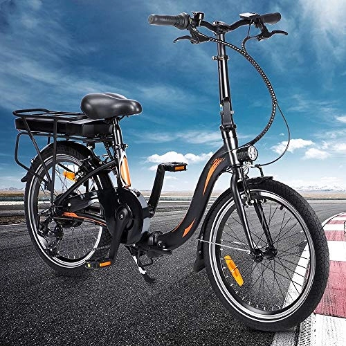 Vélos électriques : Velo Electrique Femme 20F054, 250W Vélo électrique 20 pouces cadre pliant e-bike 7 vitesses avec batterie lithium-ion amovible 10AH pour banlieusard - [EU Warehouse