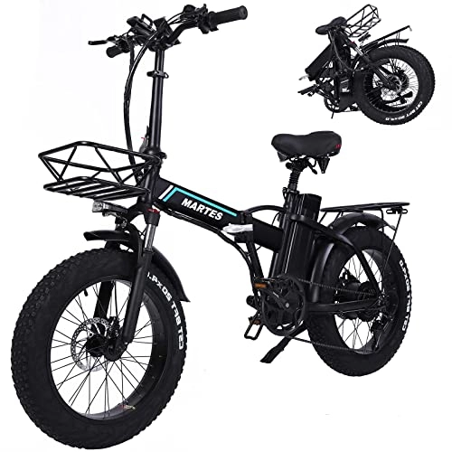 Vélos électriques : Velo Electrique Gros Pneu 20"* 4" avec Batterie Lithium-ION 48V 15Ah, Vélo De Montagne De Ville Longue Portée, Velo Electrique Pliable