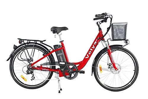Vélos électriques : Velys - Vélo électrique Mixte Premium 37 V 12 Ah Roues de 26 Pouces - 80 Km d'autonomie