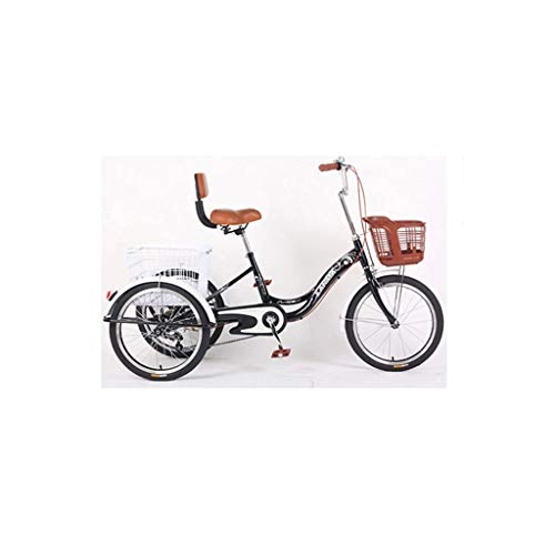 Vélos électriques : Vieux Tricycle Scooter Dossier Ride Vélo Adulte Guang'jie Shopping Vélo Pratique 20 Pouces