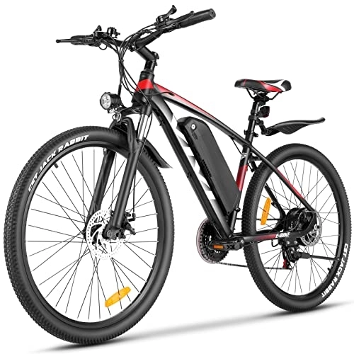 Vélos électriques : VIVI Vélo Électrique 27.5" VTT Électrique, 250W Batterie Velo Electrique 36V 10.4Ah, Shimano Derailleur 21 Vitesses (Rouge)