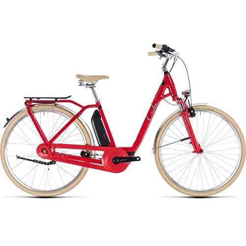 Vélos électriques : Vlo de ville assistance lectrique Cube Elly Cruise Hybrid 400 red'n'mint 2018 - 42 cm
