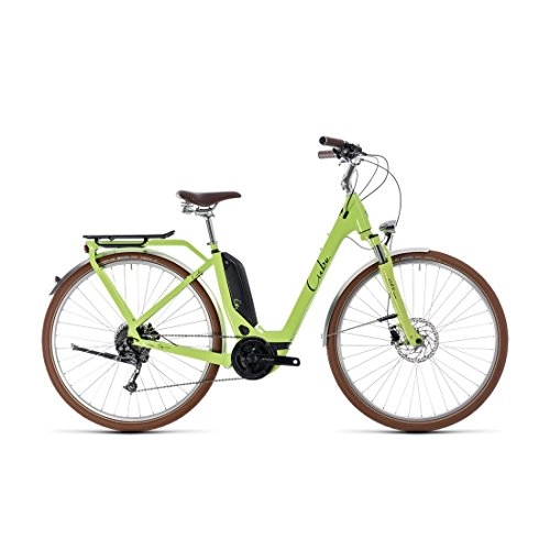 Vélos électriques : Vlo de ville assistance lectrique Cube Elly Ride Hybrid 400 green'n'black 2018 - 46 cm